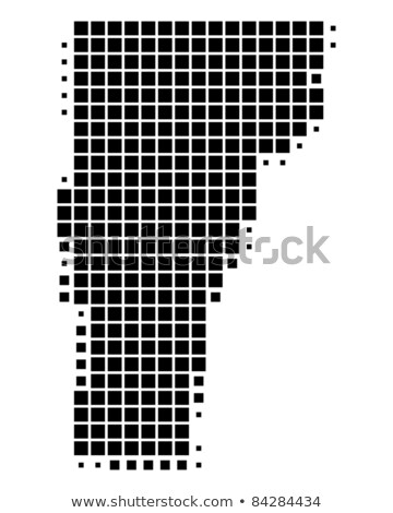 Stock fotó: Map Of Usa Vermont State With Dot Pattern