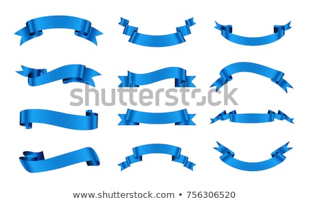 [[stock_photo]]: Set Of Blue Ribbon Banners For Promotion Collection Of Retro Scrolls Elements For Design Vector Il