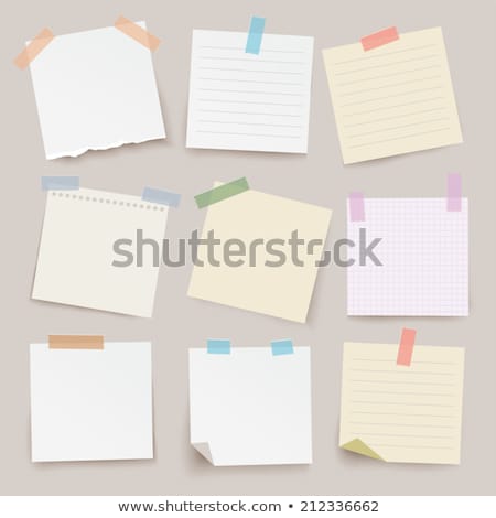 Foto stock: Ota · de · papel · adesiva · amarela