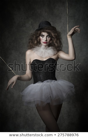 Stok fotoğraf: Beautiful Girl Wearing A Halloween Dancer Costume