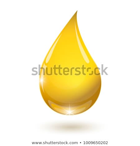 Сток-фото: Yellow Drop Of Oil Drops Down Isolated Vector