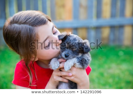 Сток-фото: Little Girl In The Backyard