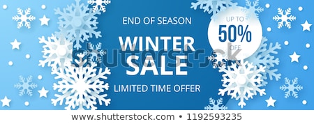 Stok fotoğraf: Christmas Sale Banner With Origami
