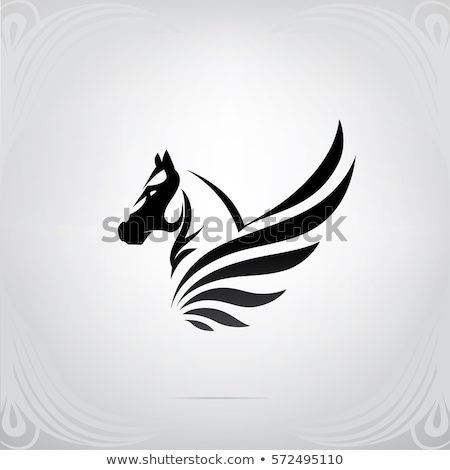 Foto d'archivio: Pegasus Silhouette Mythological Winged Horse