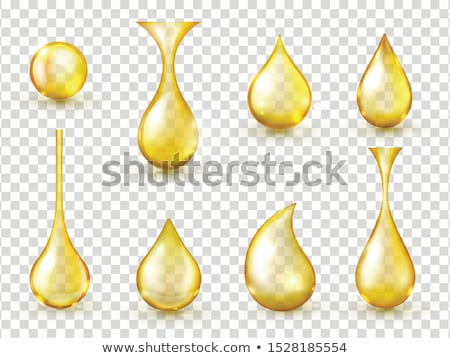 Stok fotoğraf: Oil Splash Vector Liquid Drop Gold Droplet Olive Flow Organic Diesel Mechanic Symbol 3d Reali