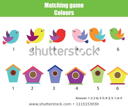 Foto stock: Educational Children Game Matching Game For Kids Logic Game