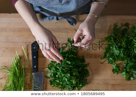 Foto stock: Chopped Herbs