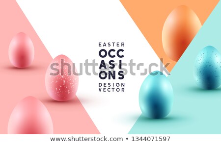 Foto stock: Pastel Easter Chocolate Eggs Background Layout