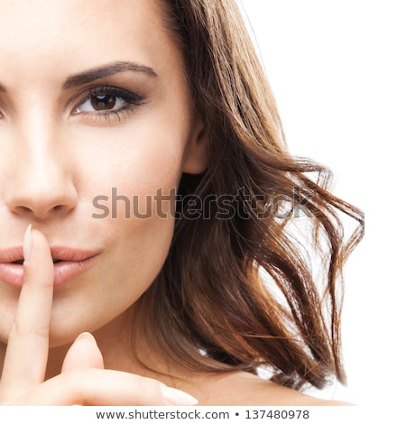 Zdjęcia stock: Woman Gesturing To Silence