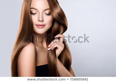 ストックフォト: Brunette Beauty With Shiny Healthy Hair