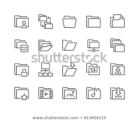 Foto stock: Vector Folder Icons