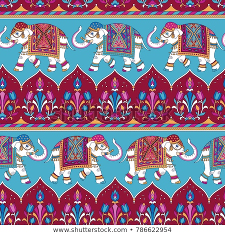 Stock fotó: Ethnic Elephant Indian Style