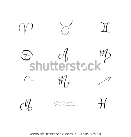 Foto stock: Horoscope Zodiac Star Signs Vector Set