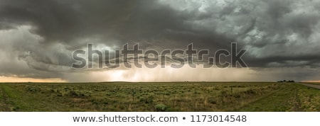 Stock fotó: Storm Clouds Prairie Sky