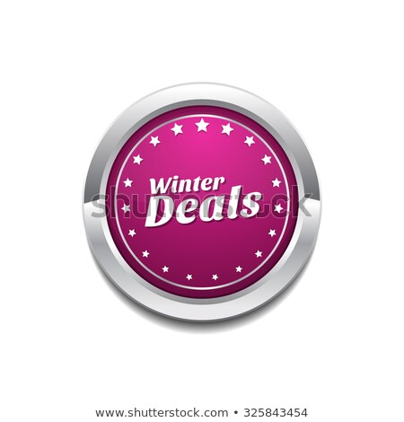 ストックフォト: Winter Deals Pink Vector Button Icon