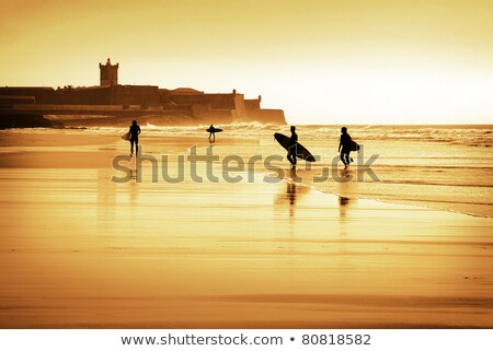 Stok fotoğraf: Surfing On Portugal Coast