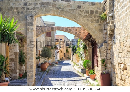 Foto stock: Rhodes Old Town Streets