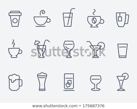 Сток-фото: Mug Of Hot Drink Line Icon