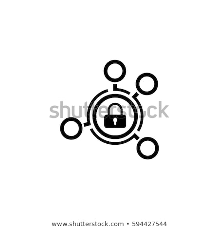 Stock foto: Advanced Security Solutions Icon Flat Design