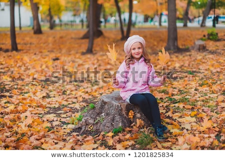 Stock fotó: 5 Years Old Girl Standing By A Tree