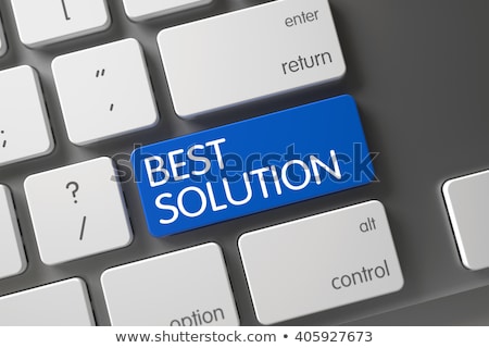 Zdjęcia stock: Keyboard With Blue Button - Best Solution