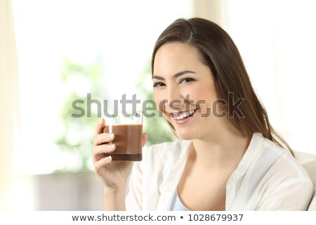 [[stock_photo]]: Girl Chocolate Protein Shake