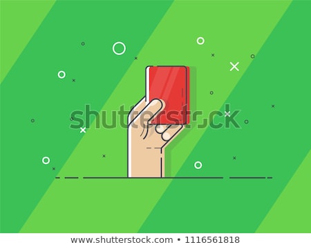 Stok fotoğraf: Soccer Referee Hand With Card Icon