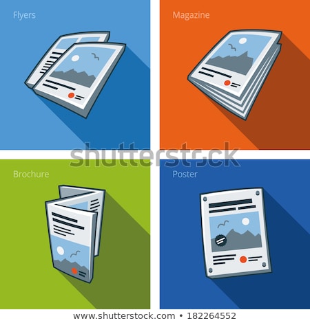 Stock fotó: Magazine Or Brochure Icon In Cartoon Style