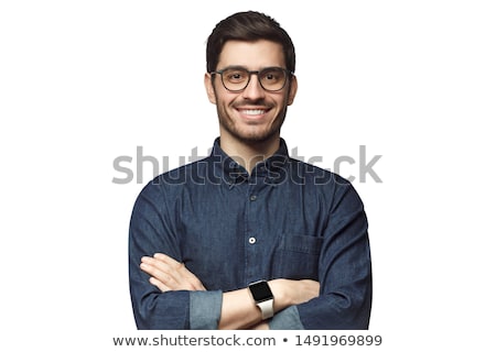 Stock fotó: Handsome Young Man Isolated On White Background