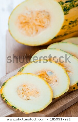 ストックフォト: Watermelon Cross Section Slice On Rustic Table