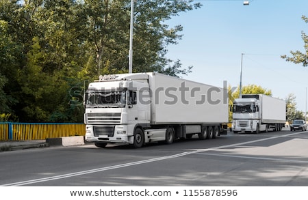 Zdjęcia stock: Big White Cargo Truck On Motorway