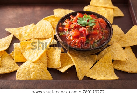 ストックフォト: Tortilla Chips And Tomato Salsa