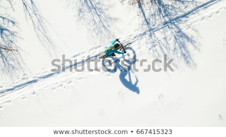 Foto stock: Bikes In The Snow