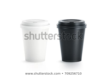 Stock fotó: Branding Mockup With White Cardboard Coffee Cup 3d Reendering