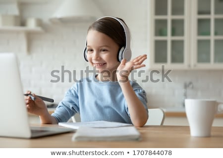 Stock fotó: School Children Wearing Headsets