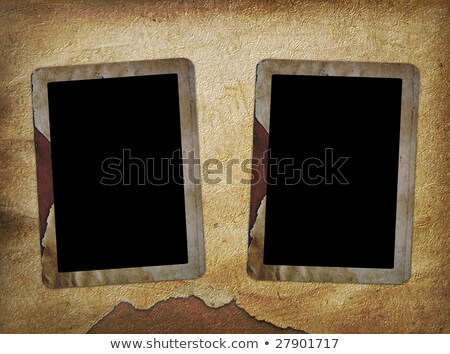 Stock photo: Two Frames For Old Photo On The Abstract Alienated Background