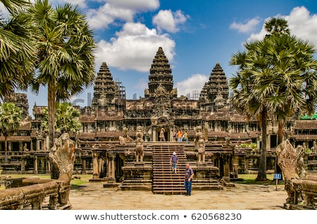 Stockfoto: Khmer Stone Carvings Angkor Wat Cambodia