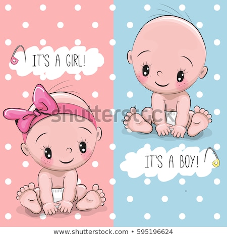 Stok fotoğraf: Romantic Baby Shower Card