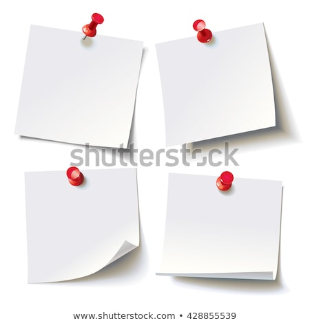 Stock photo: Sticky Paper With Red Pushpin