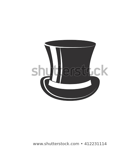 Black Tophat Top Hat Isolated On The White Foto stock © Khabarushka