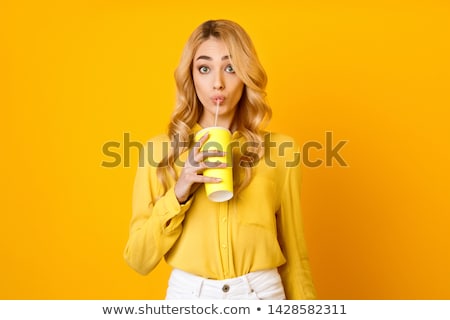 Foto stock: Smiling Woman Holding Cocktail