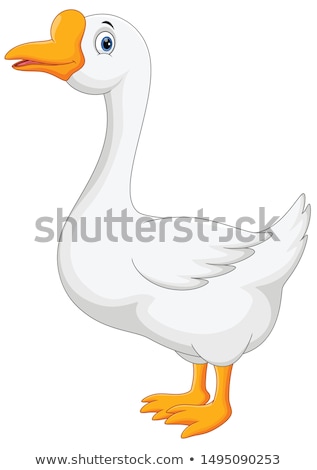 Сток-фото: Cute Cartoon Goose