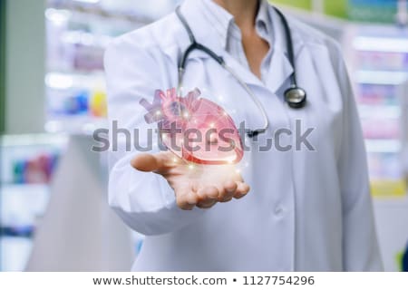 Stock photo: Artificial Human Heart Model On Hand