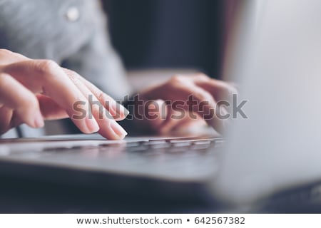 Stock foto: Blogging Closeup Of Keyboard