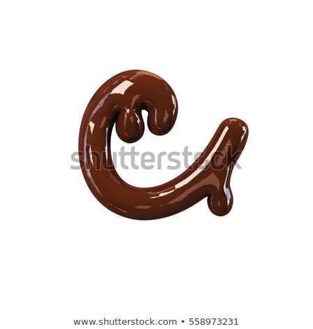 Foto stock: Letter C Chocolate Font Sweetness Alphabet Liquid Lettering S