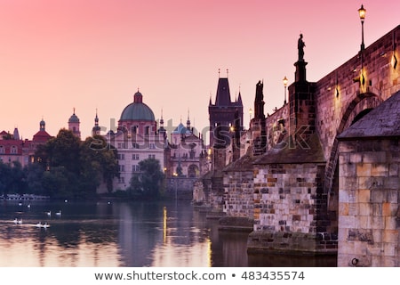 Stock foto: Dawn Over Charles Bridge