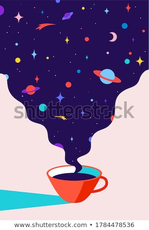 Stock photo: Coffee Cup Of Coffee With Universe Dreams