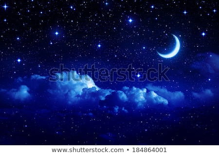 Stockfoto: Moon And Cloudscape