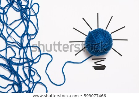 Foto stock: Ball Of Blue Wool