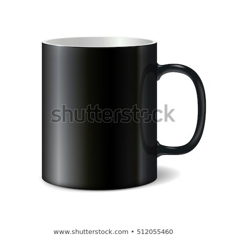 Black Mug Empty Blank Isolated [[stock_photo]] © Essl